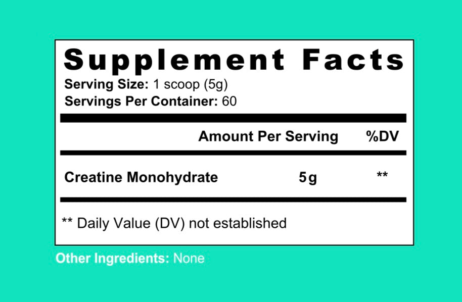 GenIQ Creatine Monohydrate 300g - 60 Servings